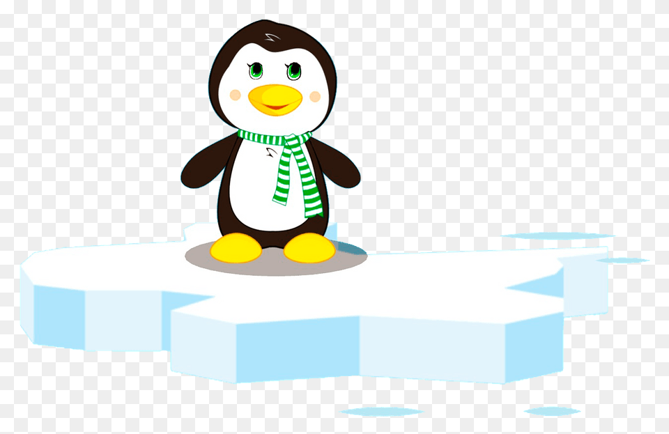 Cartoon Penguin On Ice Clipart, Nature, Outdoors, Winter, Baby Png