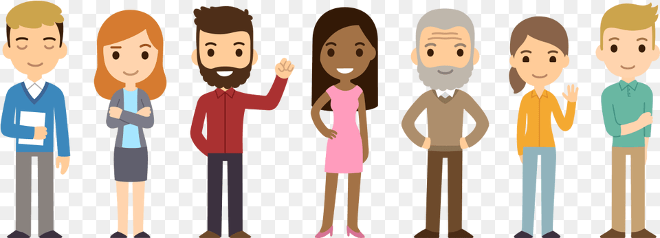 Cartoon People Picture Engaged And Disengaged Employees, Person, Male, Girl, Female Free Transparent Png