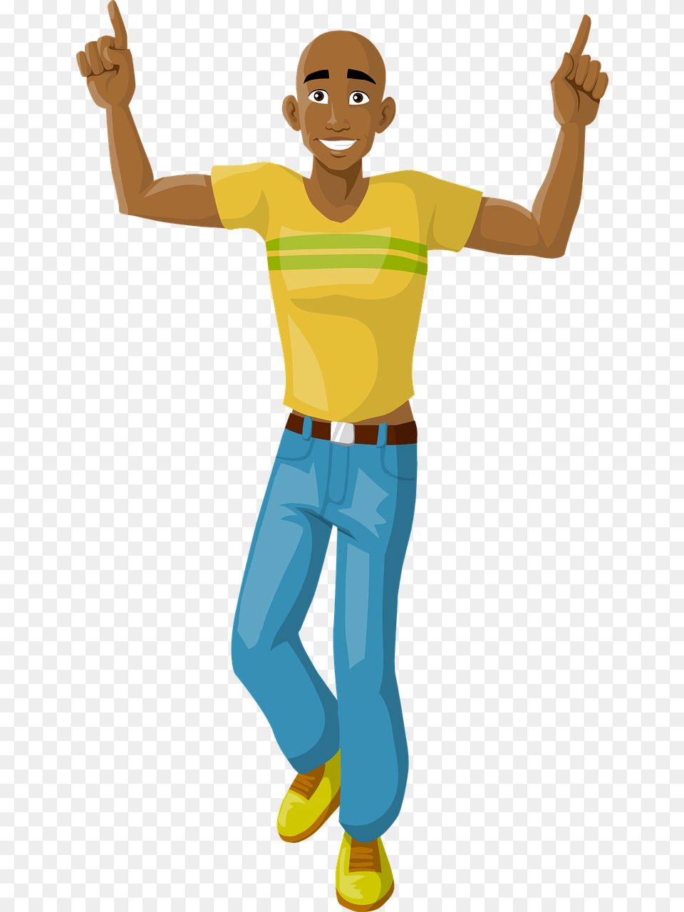 Cartoon Person Dancing, Clothing, Pants, Face, Head Png