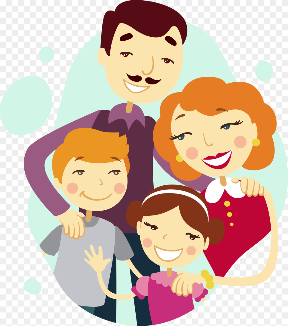 Cartoon Person Happy Family Vector Download, People, Portrait, Photography, Head Png Image