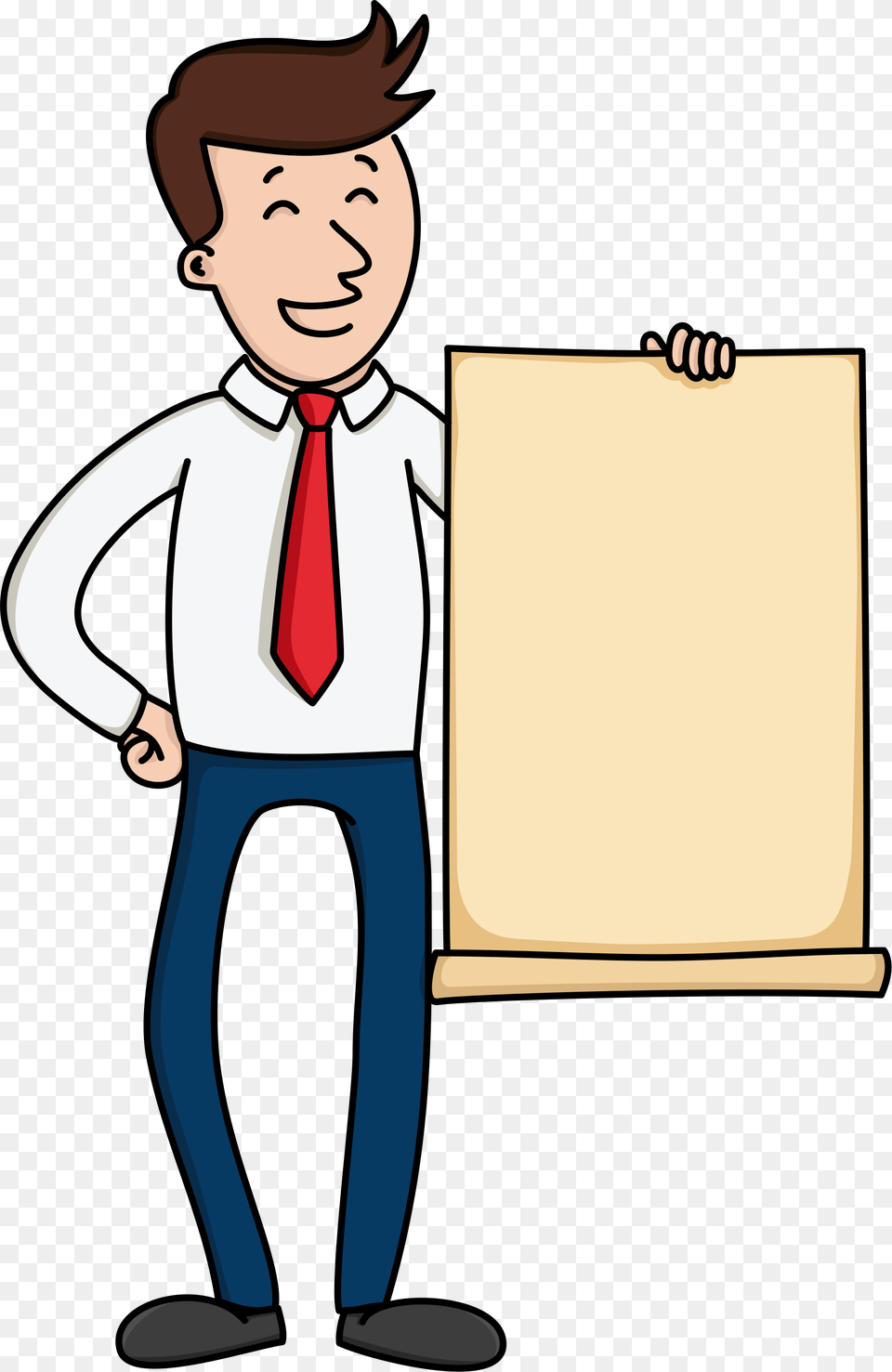 Cartoon Person Holding Paper, Accessories, Formal Wear, Tie, Face Png