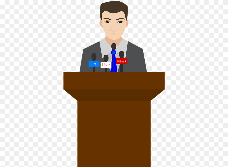 Cartoon Person Making A Speech, Crowd, Adult, Man, Male Png