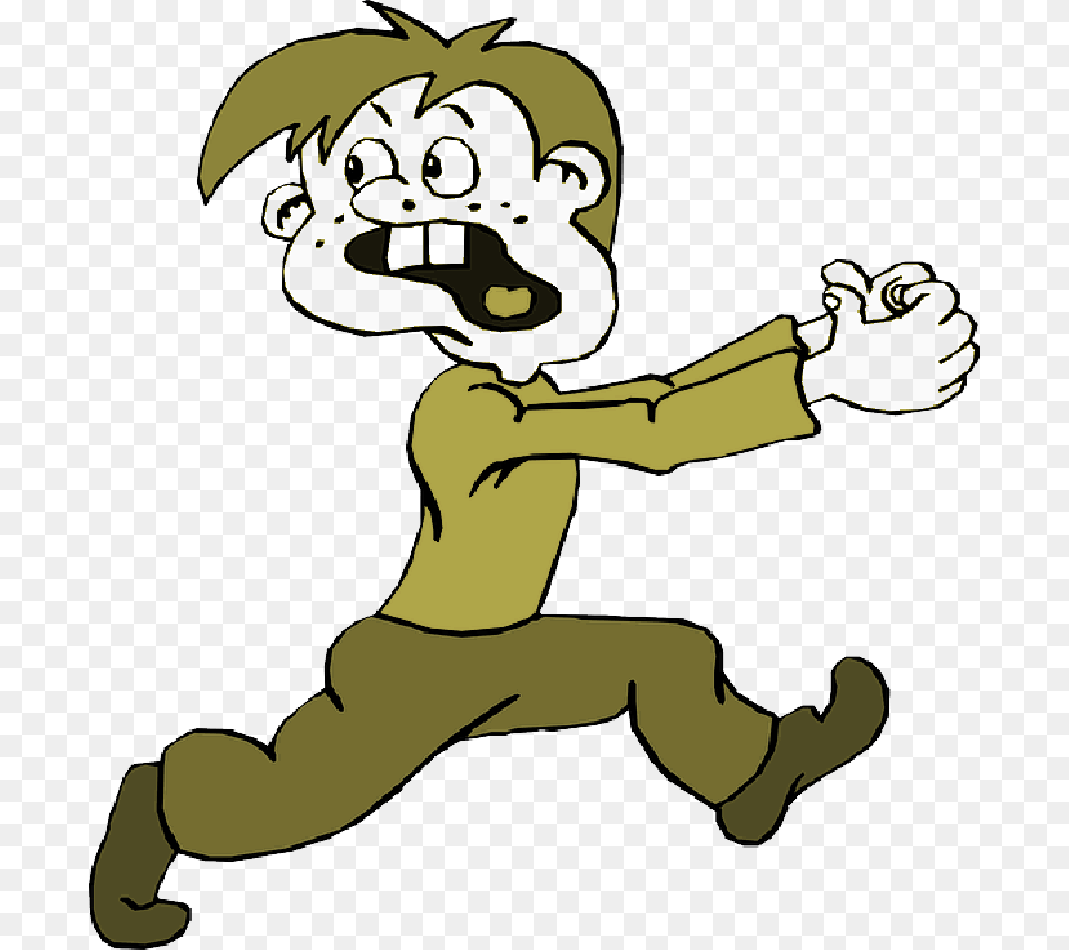 Cartoon Person Running Away Example Pictures Of Verbs, Baby, Face, Head Png