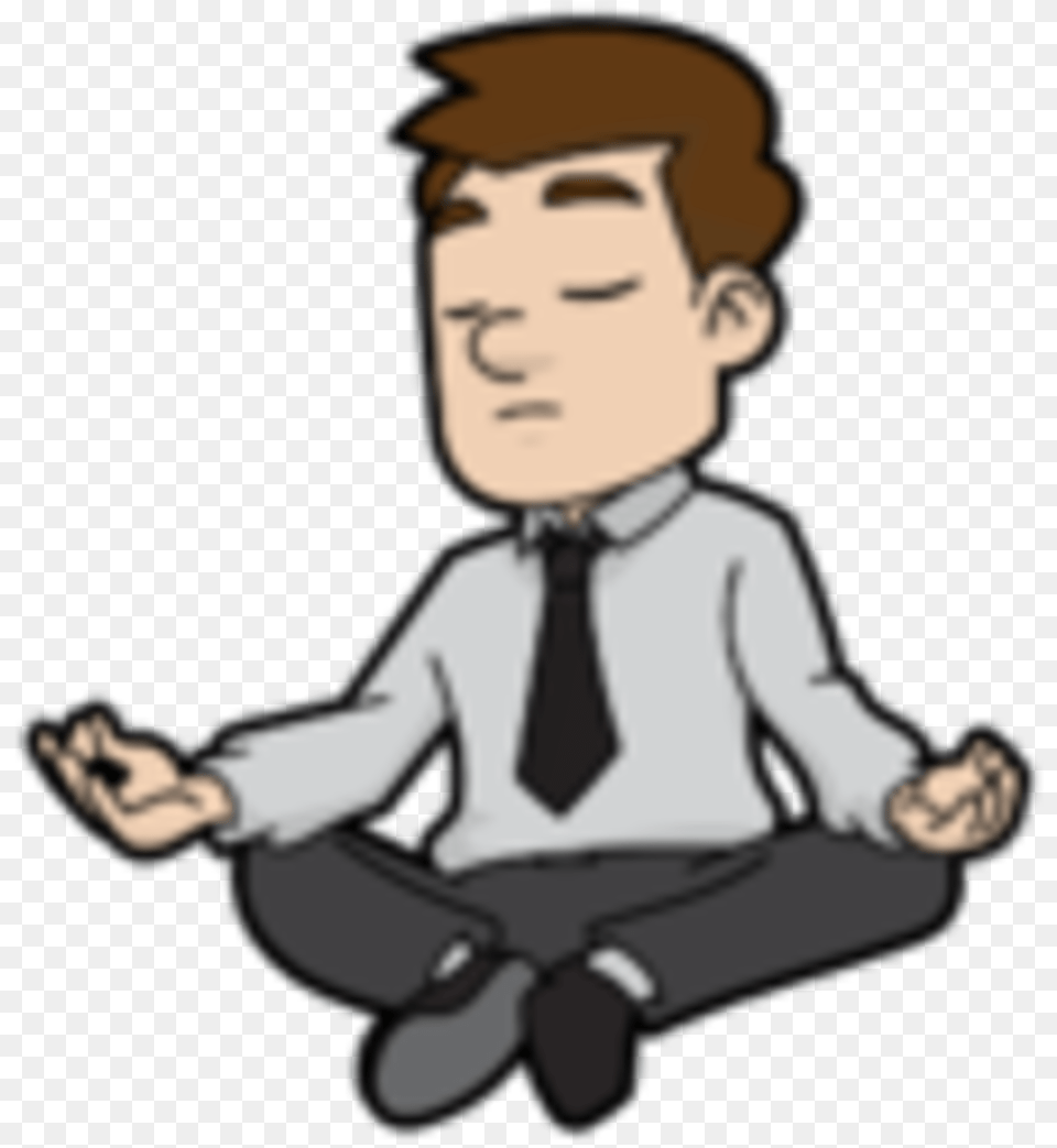 Cartoon Person Sitting Clipart Meditating Cartoon, Accessories, Shirt, Tie, Formal Wear Free Transparent Png