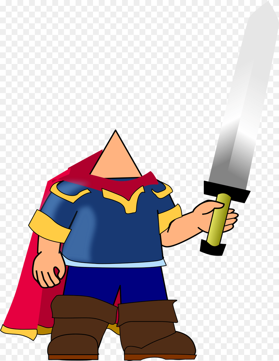 Cartoon Person With A Sword, Weapon, Baby Free Png Download
