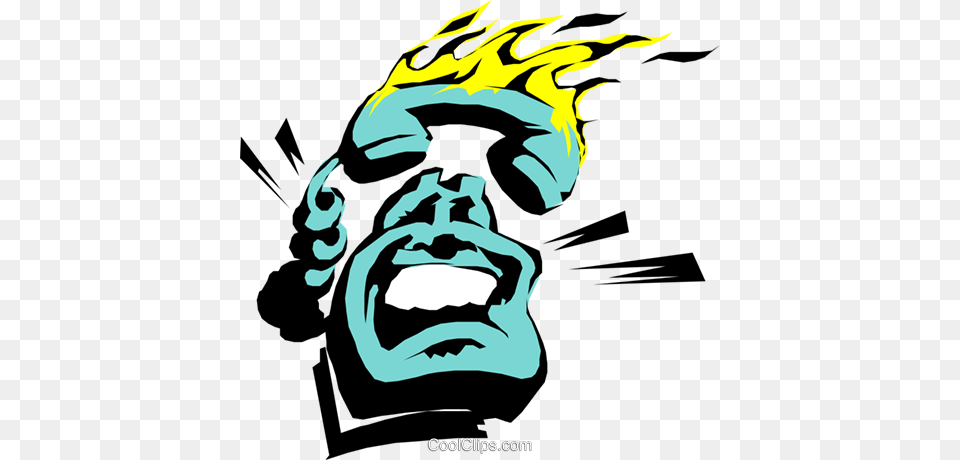 Cartoon Phone On Fire Phone On Fire Cartoon, Person, Stencil, Face, Head Free Png