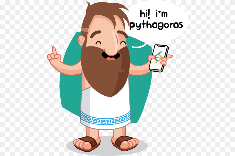 Cartoon Picture Of Pythagoras, Baby, Person, Clothing, Footwear Free Transparent Png