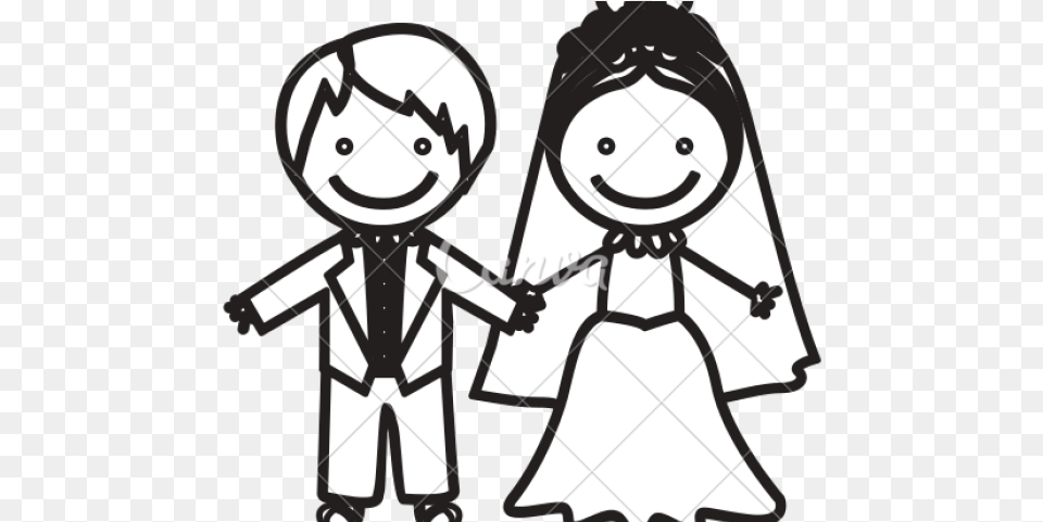 Cartoon Picture Of Wedding Couple, Book, Publication, Comics, Adult Png