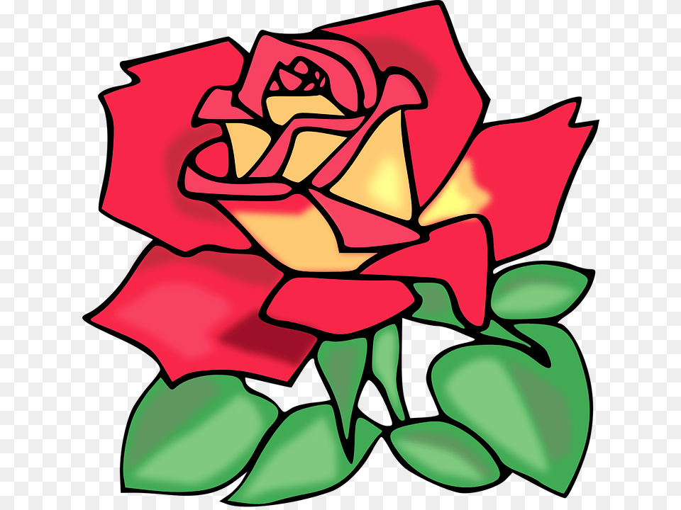 Cartoon Pictures Of Roses Group With Items, Flower, Plant, Rose, Art Free Png