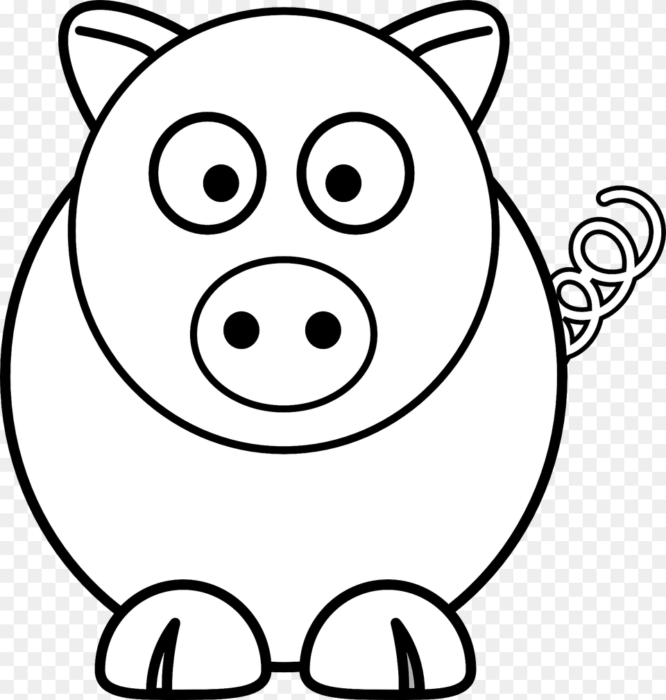 Cartoon Pig Clipart, Animal, Bear, Mammal, Piggy Bank Png Image