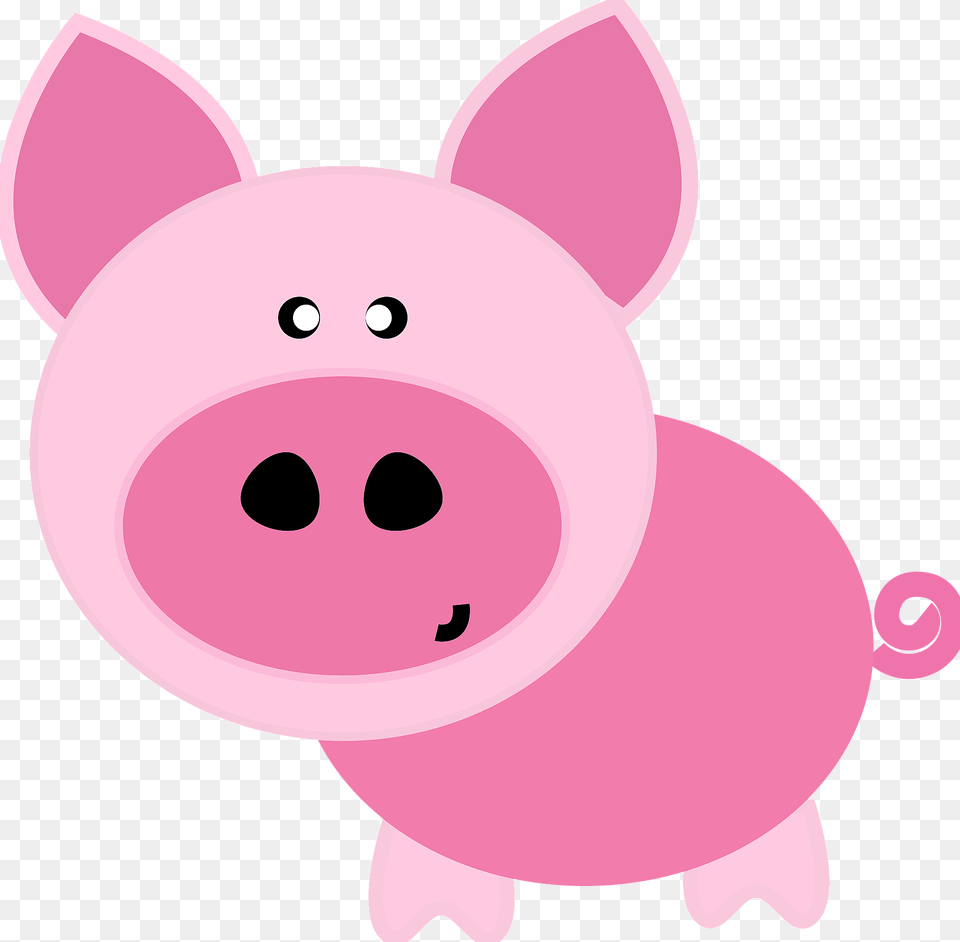 Cartoon Pig Clipart, Animal, Mammal, Piggy Bank, Nature Png Image