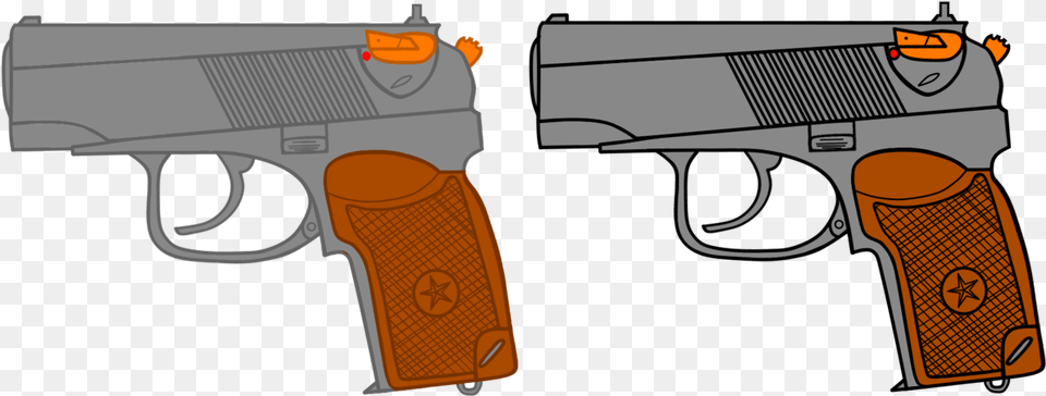 Cartoon Pistols Trigger, Firearm, Gun, Handgun, Weapon Png Image