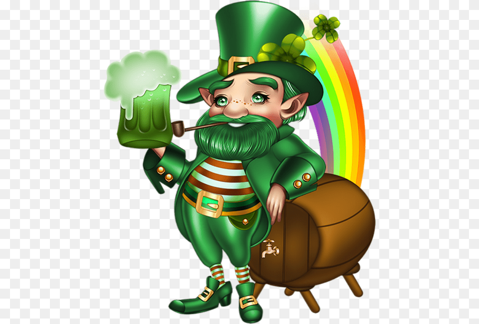 Cartoon Plant Tree For St Patricks Day Leprechaun March Clipart, Elf, Green, Person, Clothing Png