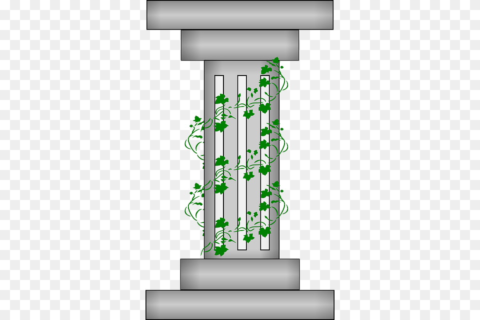 Cartoon Plant Vine Column Greek Structure Column Clip Art, Architecture, Pillar, Gas Pump, Machine Png Image