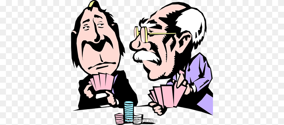 Cartoon Poker Players Royalty Vector Clip Art Illustration, Publication, Baby, Book, Comics Free Png Download