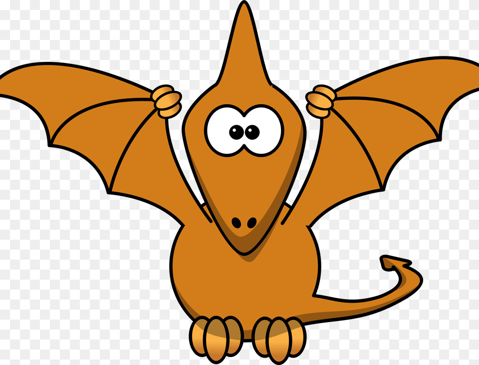 Cartoon Pterodactyl With Upraised Wings, Accessories, Animal, Wildlife, Mammal Free Png
