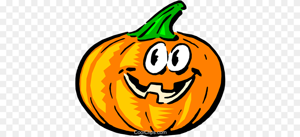Cartoon Pumpkin Royalty Free Vector Clip Art Illustration Cartoon Halloween Pumpkin, Plant, Vegetable, Food, Produce Png Image