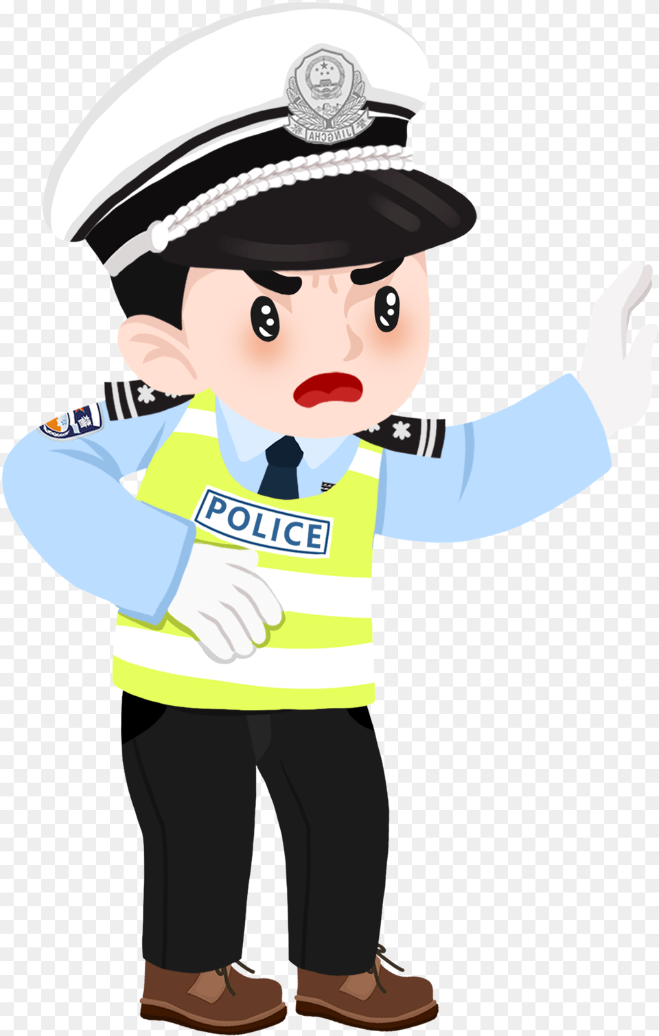 Cartoon Q Version Cute Police And Psd Policia Animado, Baby, Captain, Officer, Person Free Transparent Png