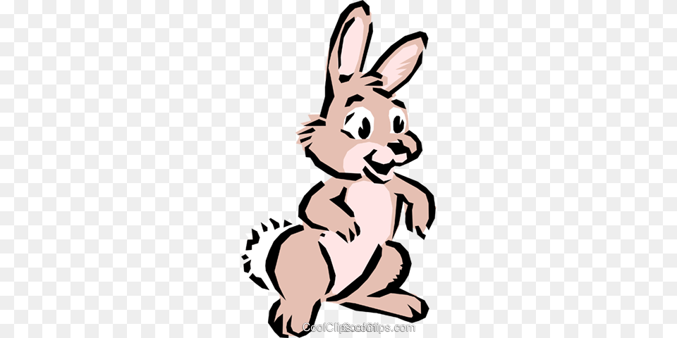 Cartoon Rabbit Royalty Vector Clip Art Illustration, Baby, Person, Animal, Mammal Png Image