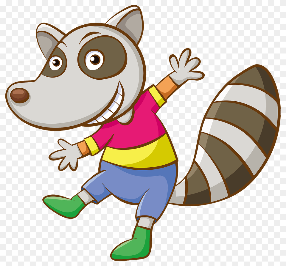 Cartoon Raccoon Clipart, Animal, Art, Fish, Sea Life Png Image