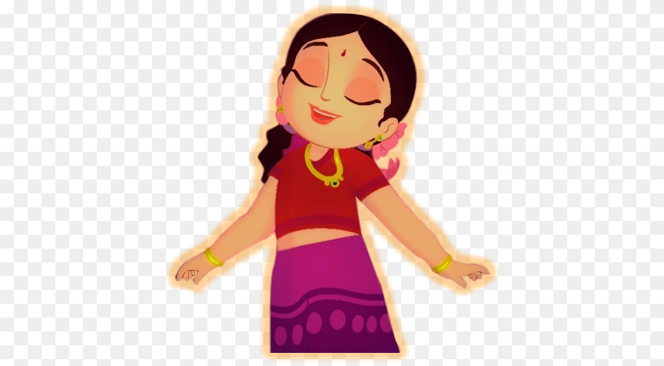 Cartoon Radha Krishna, Baby, Person, Face, Head Free Png Download