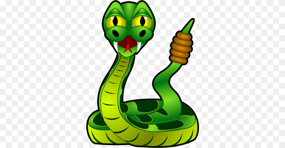 Cartoon Rattlesnake Vector Illustration, Animal, Reptile, Snake Free Png