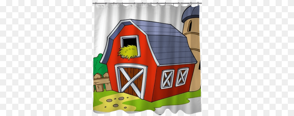 Cartoon Red Barn, Architecture, Rural, Outdoors, Nature Png Image