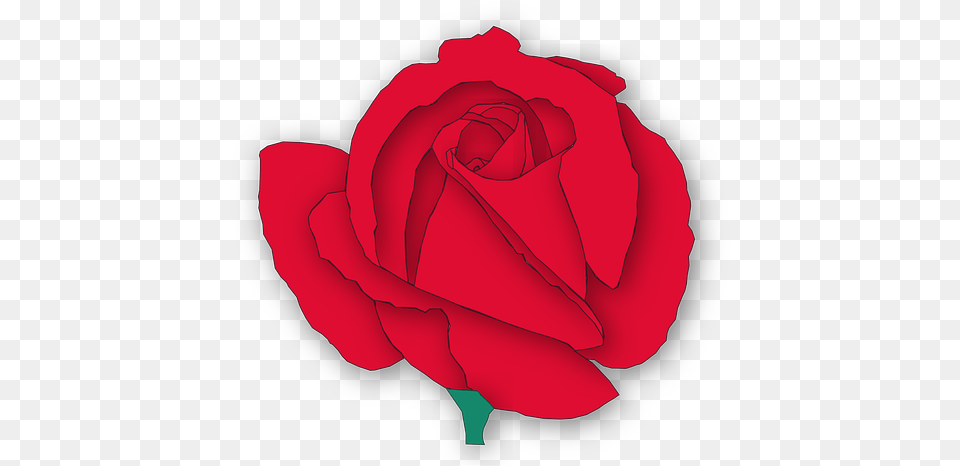 Cartoon Red Rose Flower Vector Cartoon Rose With Background, Plant Free Transparent Png