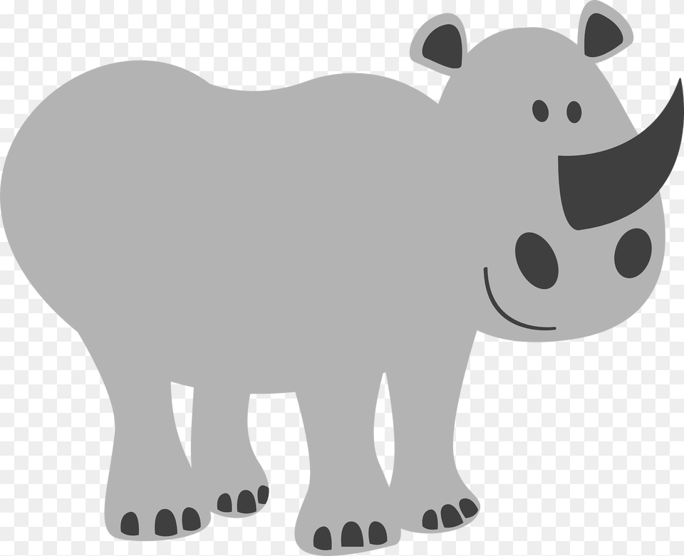 Cartoon Rhino Clipart, Animal, Bear, Mammal, Wildlife Png Image