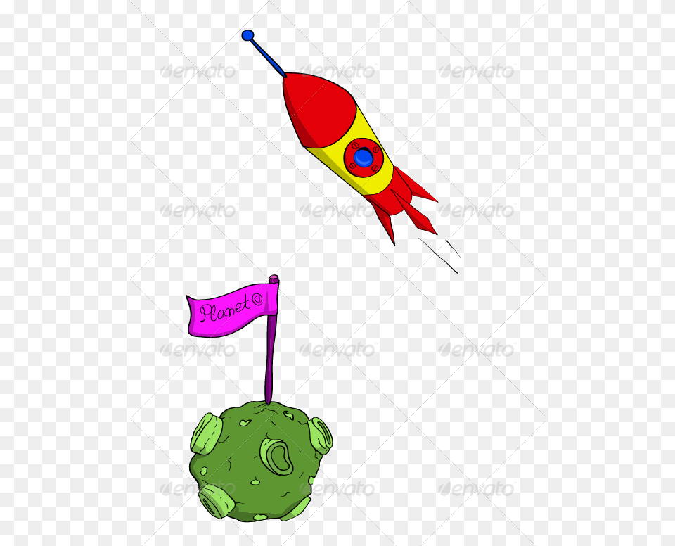 Cartoon Rocket And Planet Vector Graphics, Bow, Weapon, Animal, Sea Life Png Image