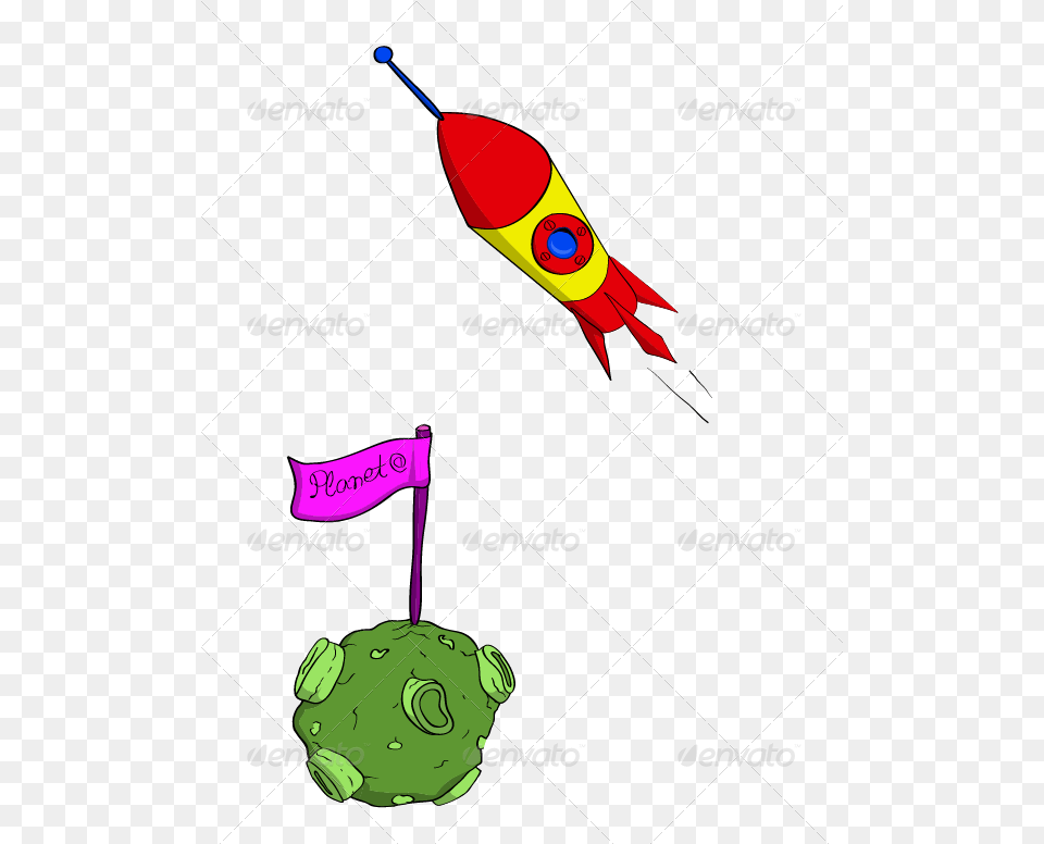 Cartoon Rocket Illustration, Bow, Weapon, Animal, Sea Life Free Png