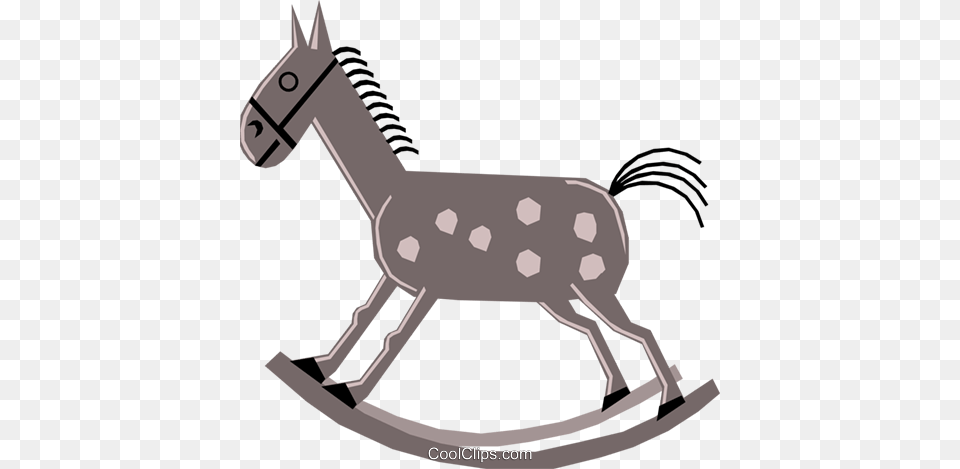 Cartoon Rocking Horses Royalty Vector Clip Art Illustration, Animal, Mammal, Donkey Png