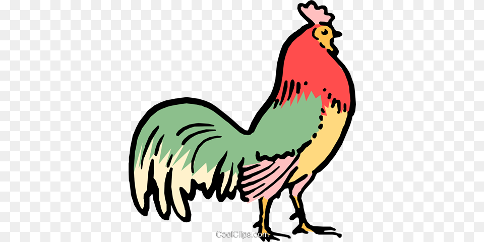 Cartoon Rooster Royalty Vector Clip Art Illustration, Animal, Bird, Chicken, Fowl Free Png Download
