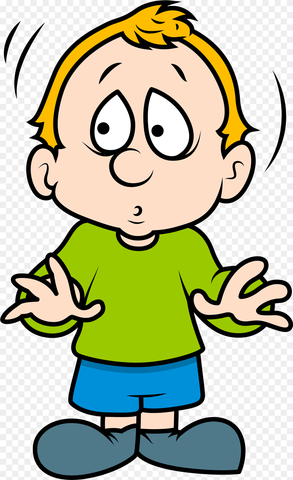 Cartoon Royalty Free Clip Scared Boy Cartoon, Baby, Person, Face, Head Png