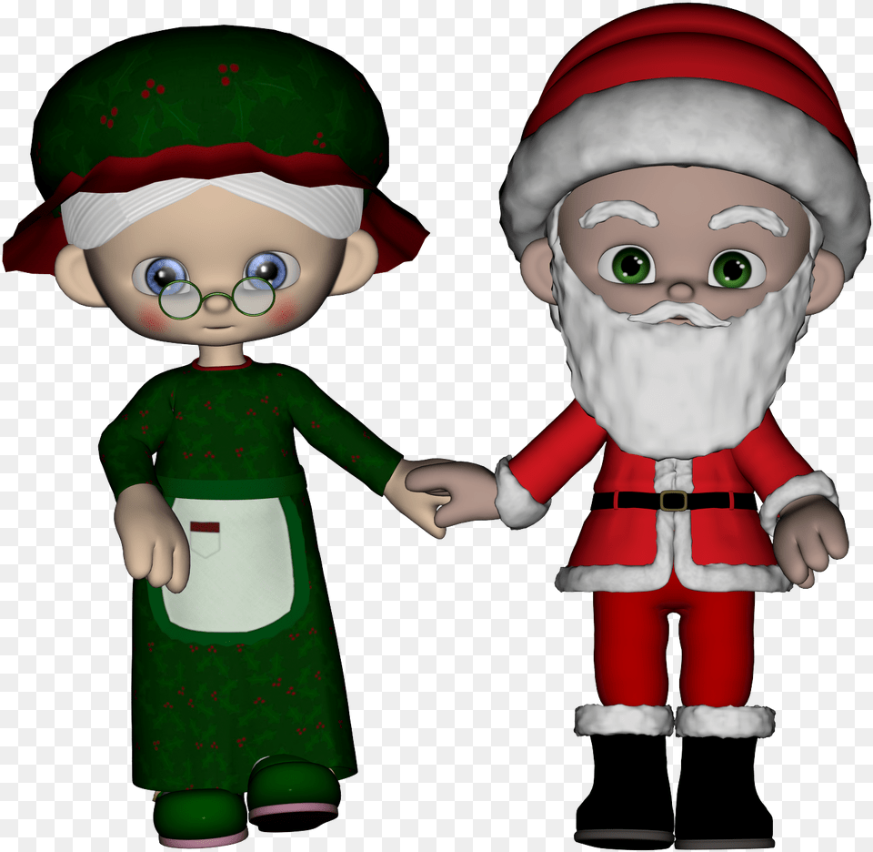 Cartoon Santa Cartoon, Elf, Baby, Person, Doll Free Png Download