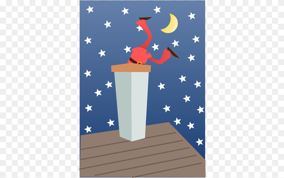 Cartoon Santa In A Chimney Chimney Clip Art, Flag, Crowd, Person, Nature Free Png Download