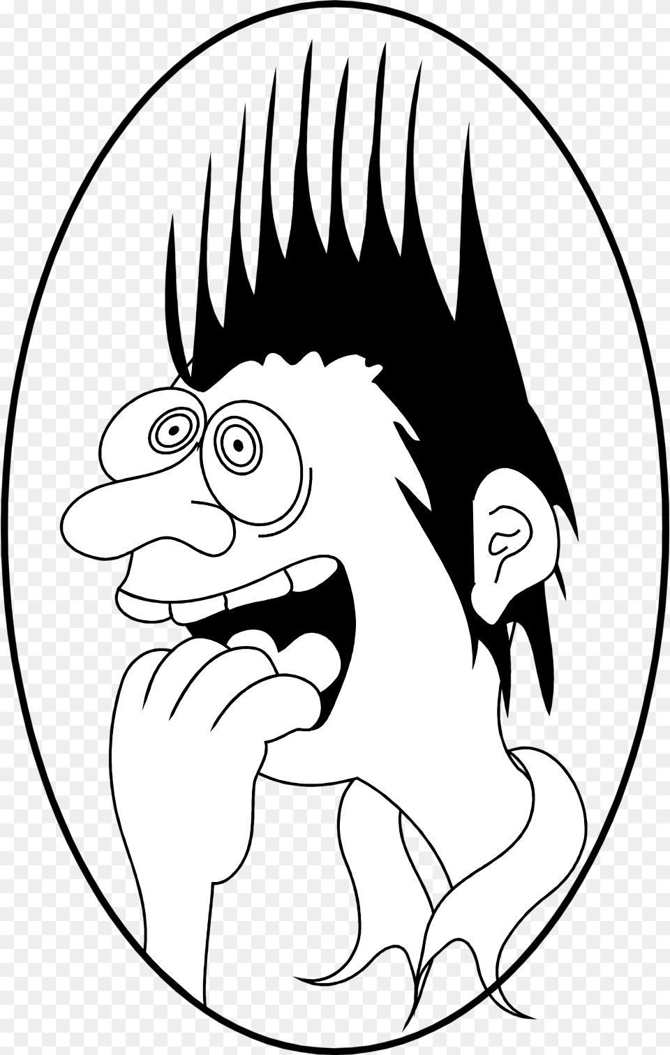Cartoon Scared Person Group With Items, Stencil, Baby Free Transparent Png