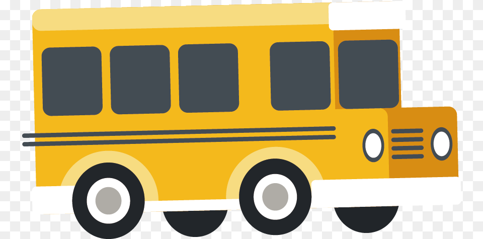 Cartoon School Bus Bus Vector, School Bus, Transportation, Vehicle, Machine Png