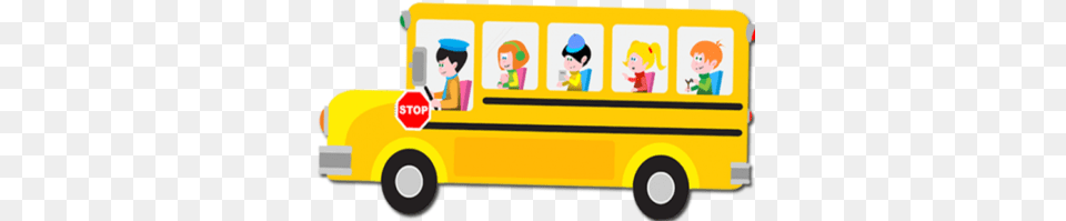 Cartoon School Bus Clipart Clipart, School Bus, Transportation, Vehicle, Person Free Png Download
