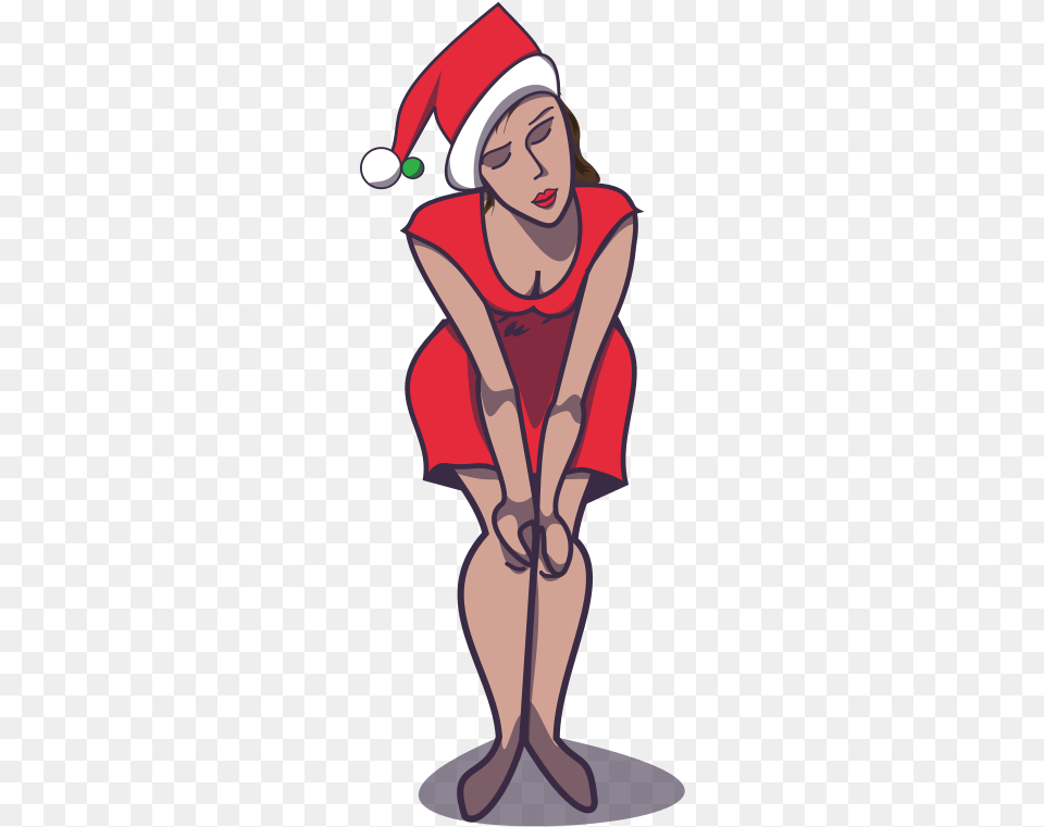 Cartoon Sexy Santa, People, Person, Adult, Female Free Png Download