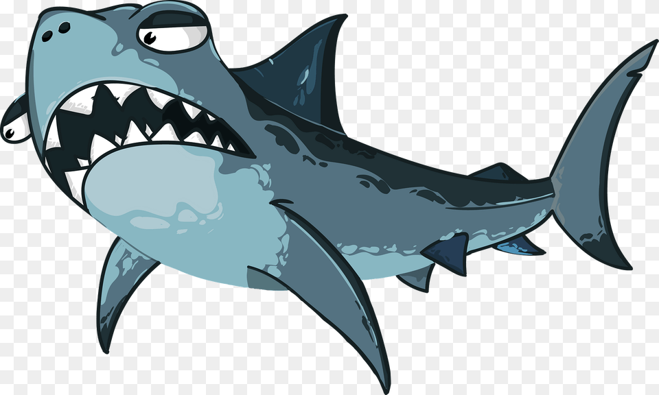 Cartoon Shark Clipart, Animal, Fish, Sea Life Free Transparent Png
