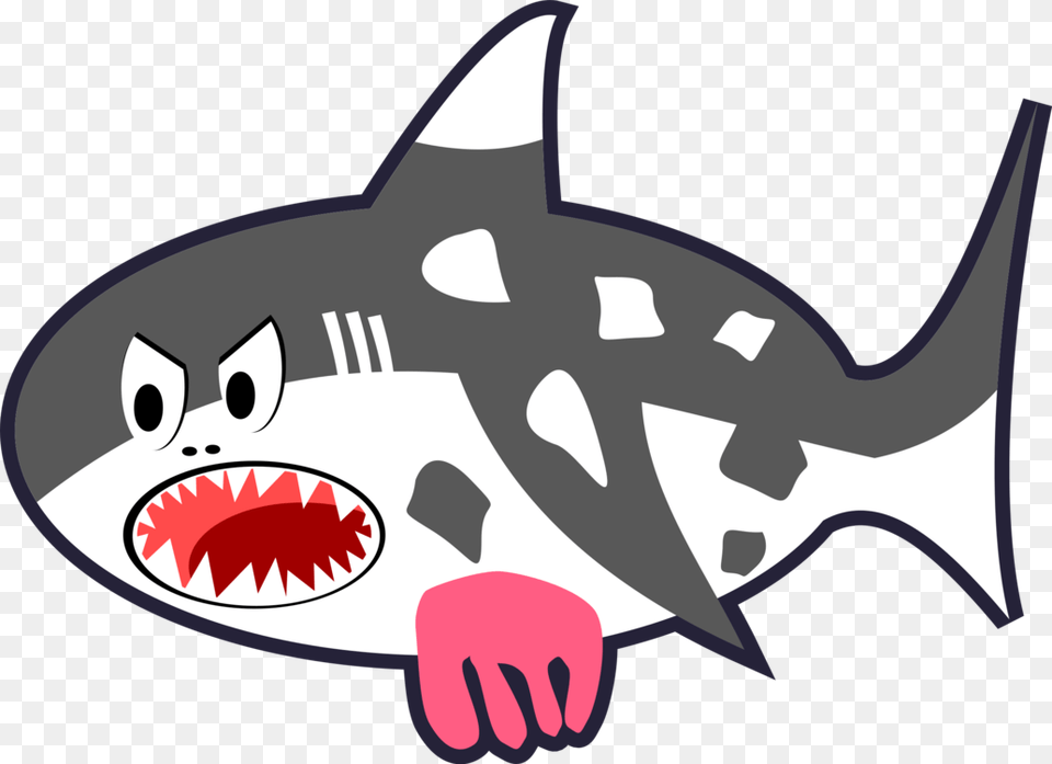 Cartoon Shark Cow Shark Clipart, Animal, Fish, Sea Life, Great White Shark Free Png