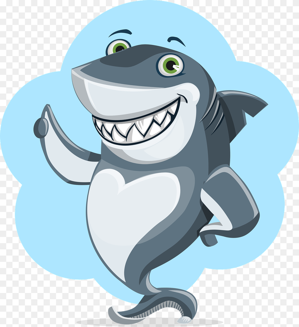 Cartoon Shark Thumbs Up, Animal, Fish, Sea Life Free Transparent Png
