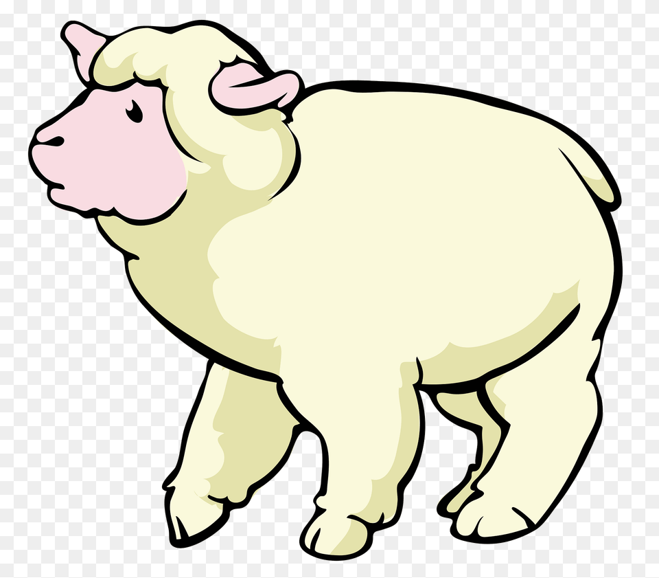 Cartoon Sheep Clipart, Animal, Mammal, Face, Head Png Image