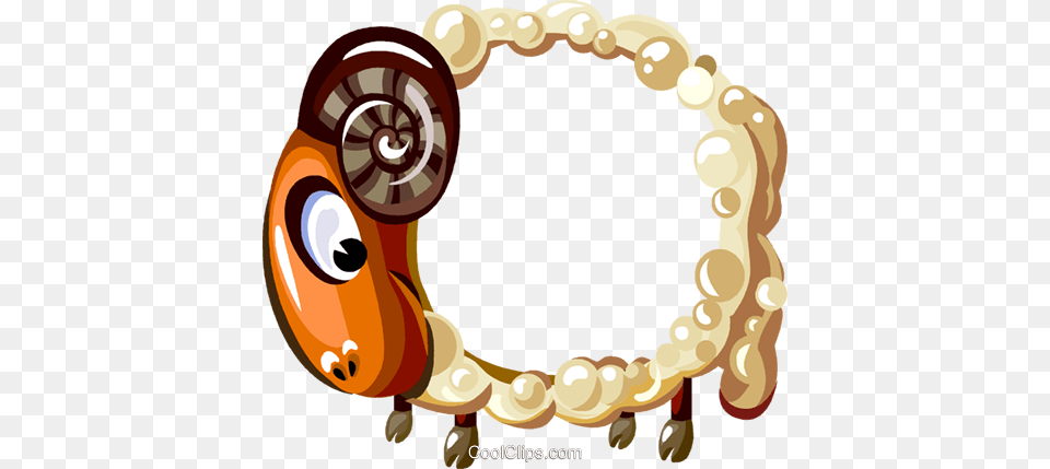 Cartoon Sheep Frame Royalty Free Vector Clip Art Illustration, Animal, Accessories Png Image