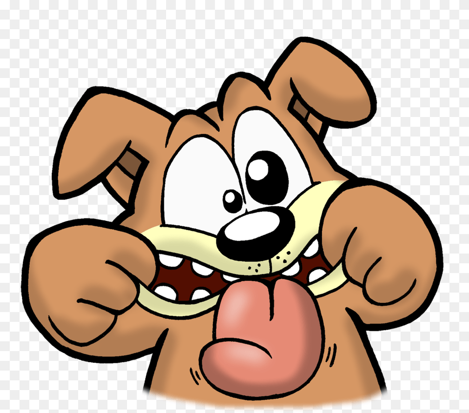 Cartoon Silly Faces Group With Items, Food, Hot Dog, Baby, Person Free Png