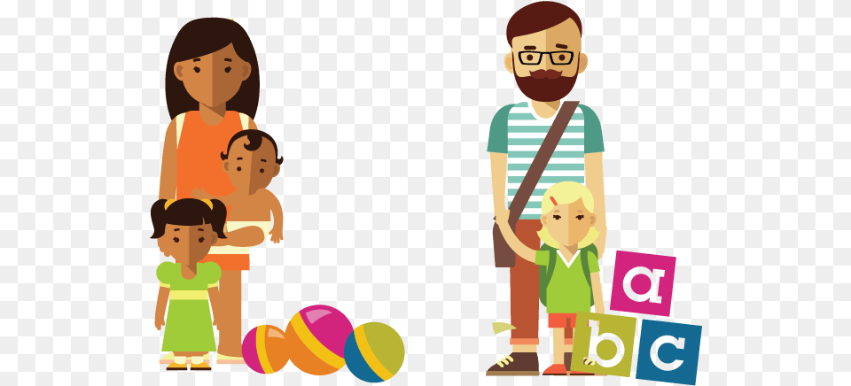 Cartoon Single Parent Families, People, Person, Male, Baby Free Png