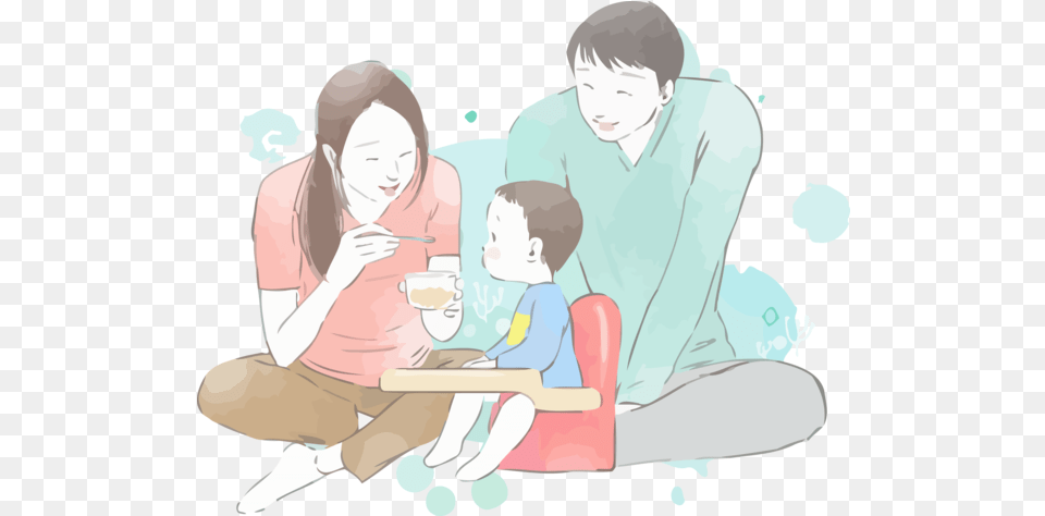 Cartoon Sitting For Happy Family Day Conversation, Adult, Publication, Person, Woman Png Image