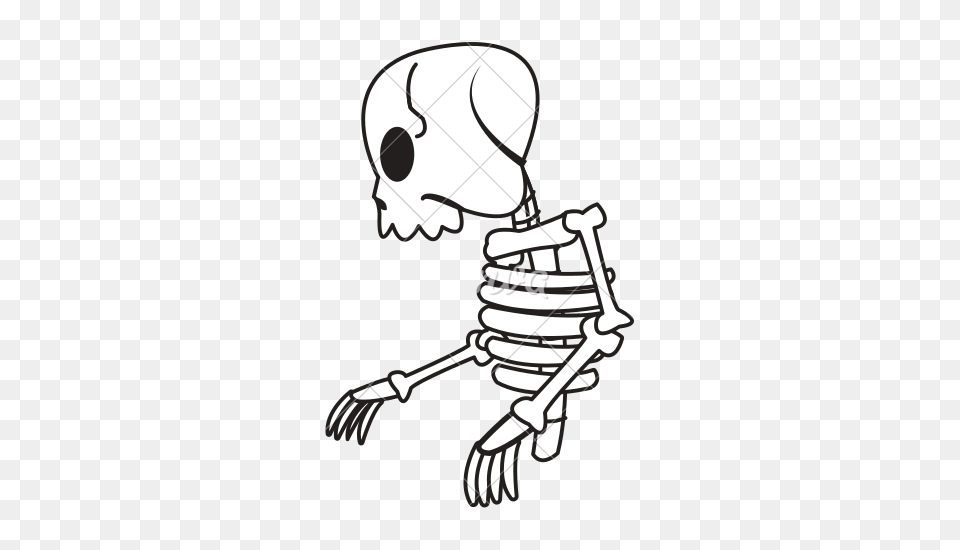 Cartoon Skeleton Images Group With Items, Baby, Person Png Image
