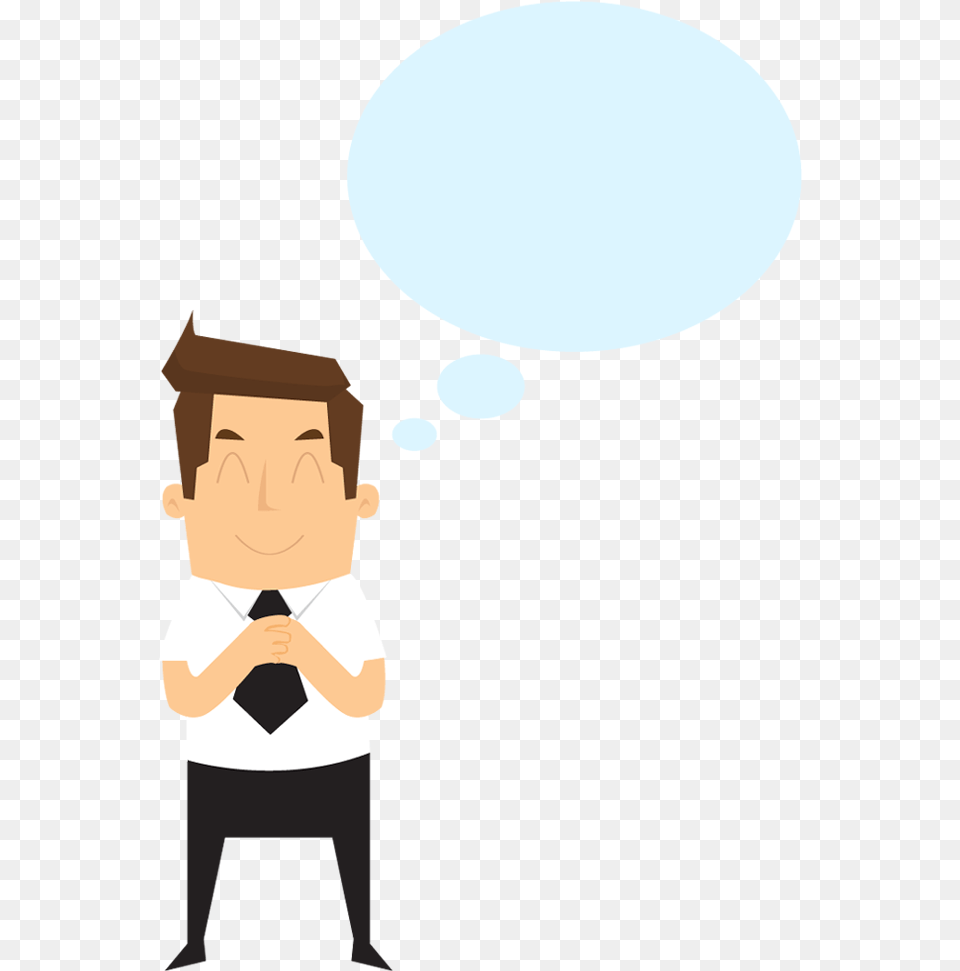 Cartoon Smiling Businessman With Speech Bubble Cartoon, Person, People, Baby, Face Free Png Download